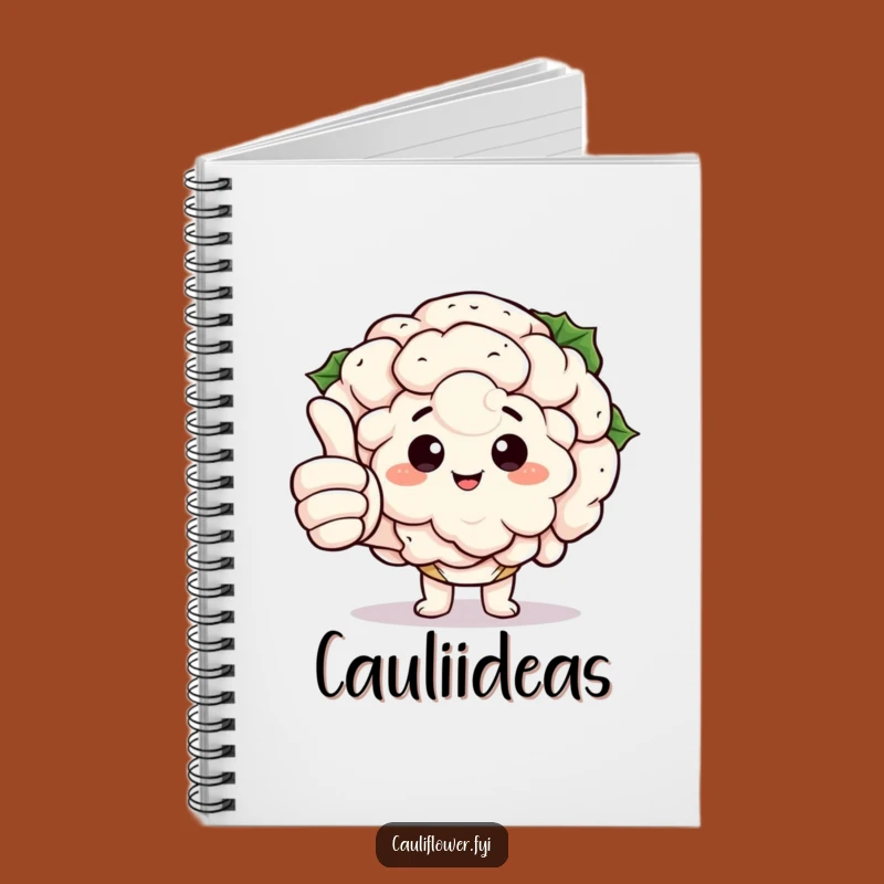 Funny Kawaii Cauliflower Thumbs Up Notebook: Veggie Notes, Excellent Funny Gift