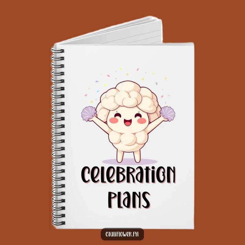 Funny Kawaii Cauliflower Ideas Notebook: Jot Down Laughs and Brilliant Thoughts