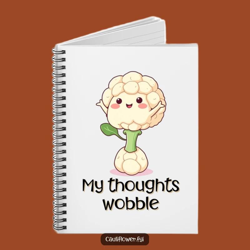 Funny Cauliflower Balance Notebook - Jot Down Balanced Thoughts!
