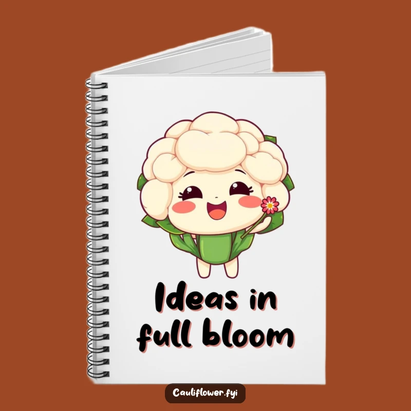 Funny Cauliflower Flower Notebook - Jot Down Kind Thoughts!
