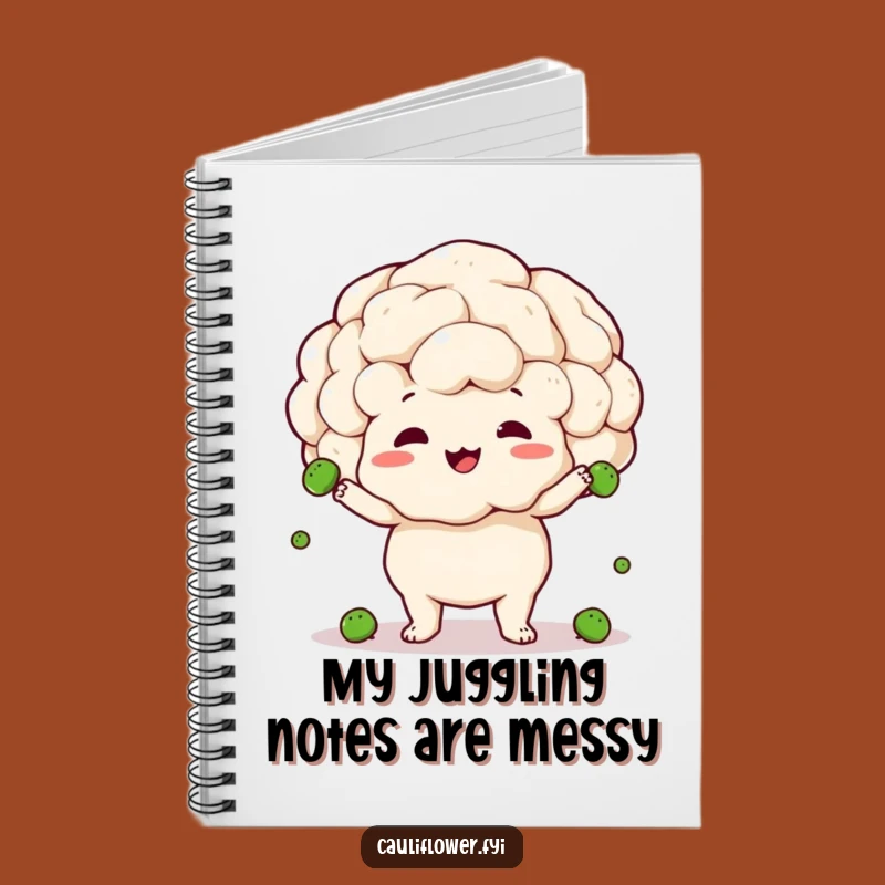 Funny Cauliflower Juggling Notes Notebook: Jot Down Ideas with this Hilarious Journal