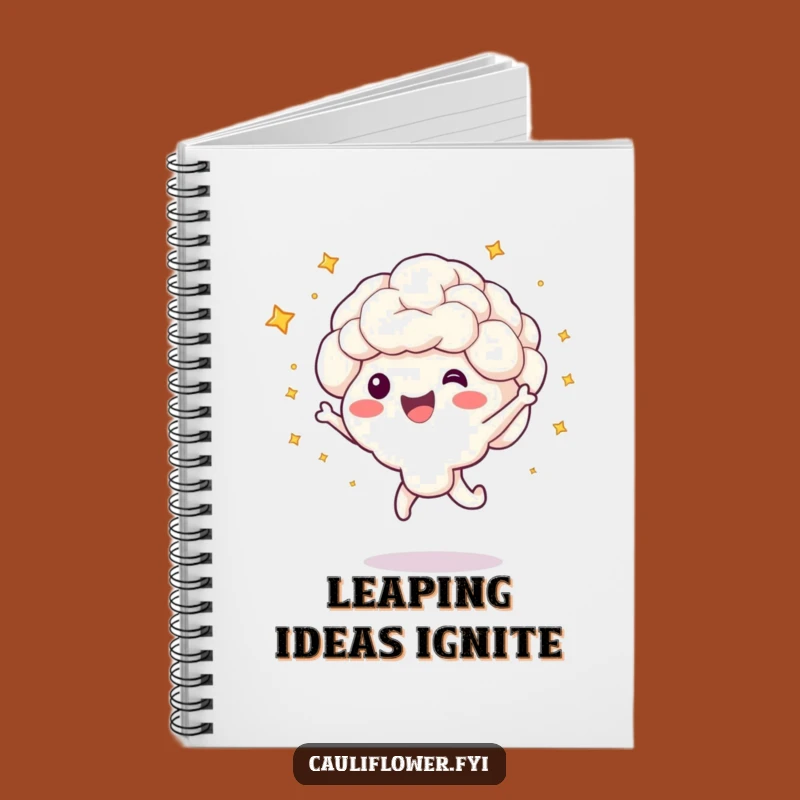 Funny Cauliflower Jump Notebook - Jot Down Starry Ideas!
