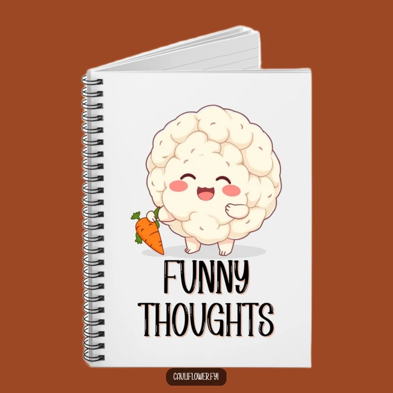 Funny Cauliflower Notebook - Giggling Veggie Journal for Fun Ideas