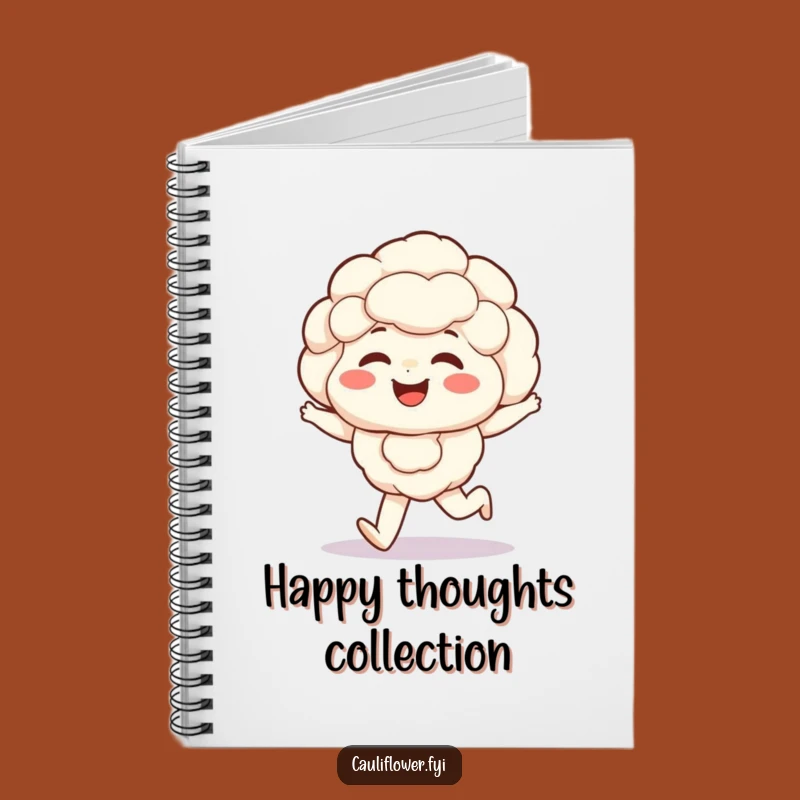 Funny Giggling Cauliflower Notebook: Happy Veggie Skipper Journal, Gift