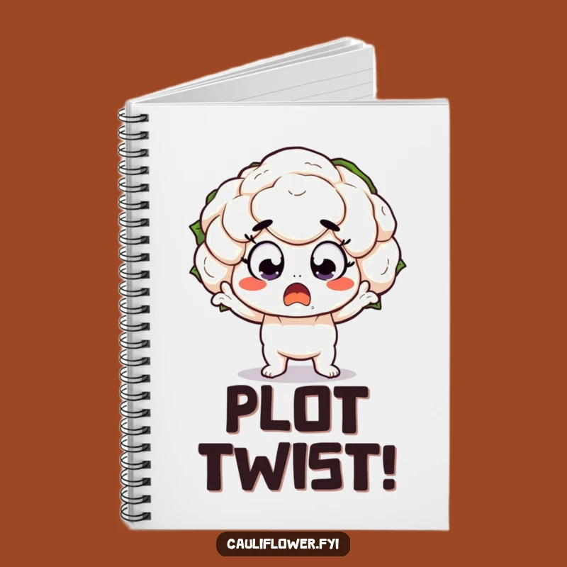Funny Kawaii Cauliflower Ideas Notebook: Capture Your Surprised Thoughts