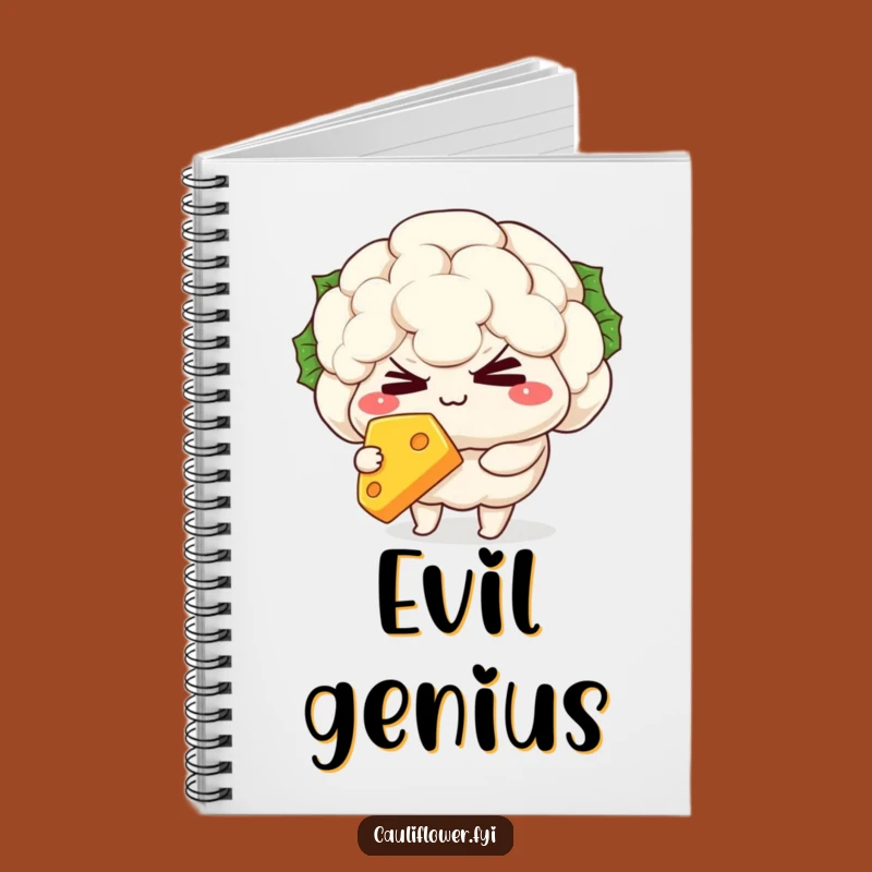 Funny Kawaii Cauliflower Ideas Notebook: Jot Down Cheesy Thoughts