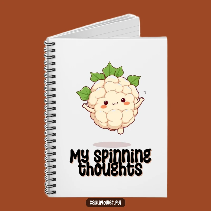 Funny Kawaii Cauliflower Pirouette Notebook: Jot Down Cute Ideas
