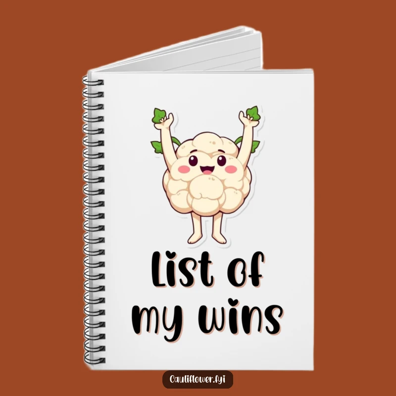 Funny Victorious Cauliflower Notebook: Record Your Triumphs With Veggie Cheer