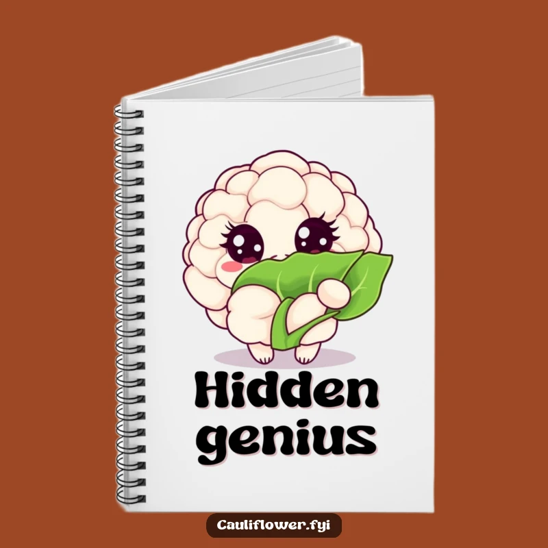 Funny Peekaboo Cauliflower Notebook: Sparkling Veggie Journal, Gift