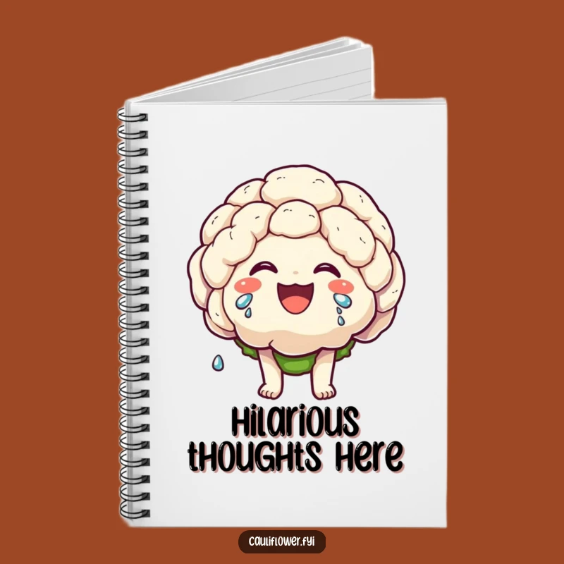 Funny Laughing Cauliflower Notebook: Journal Your Joyful Thoughts