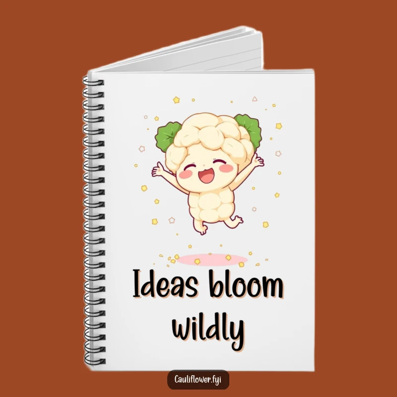 Funny Cauliflower Notebook: Joyful Leaper Journal, Confetti, Perfect Gift