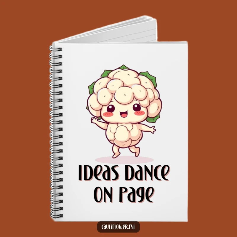 Funny Kawaii Cauliflower Dance Notebook - Jot Down Rhythmic Ideas
