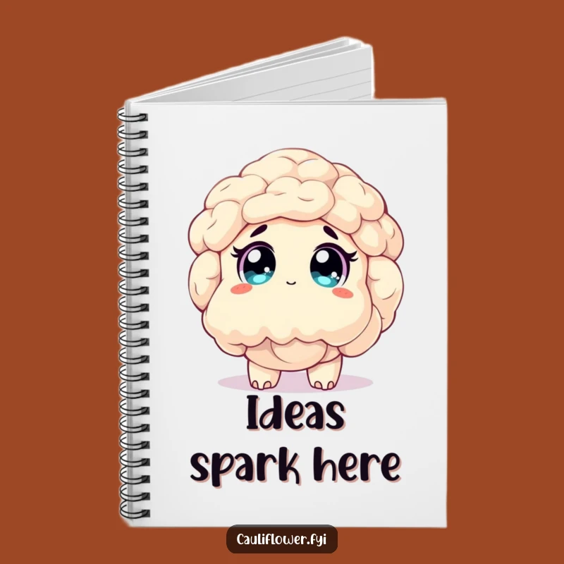 Funny Awestruck Cauliflower Notebook - Journal Veggie Wonder Gift