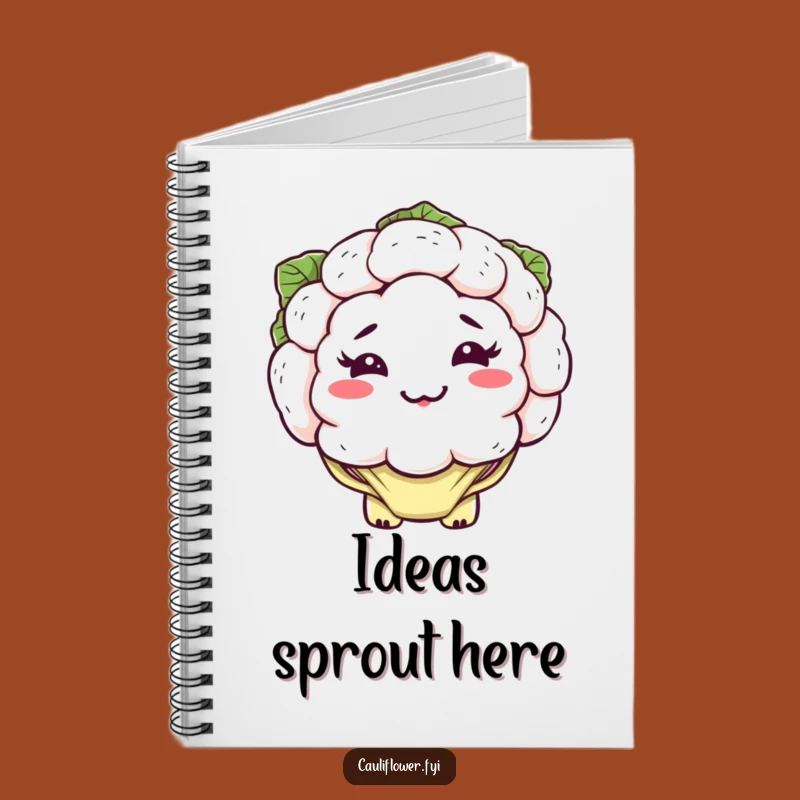 Funny Kawaii Cauliflower Notebook: Silly Grin for Notes & Doodles