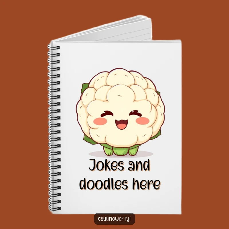 Funny Kawaii Cauliflower Laugh Notebook: Jot Down Ideas with Joyful Giggles!