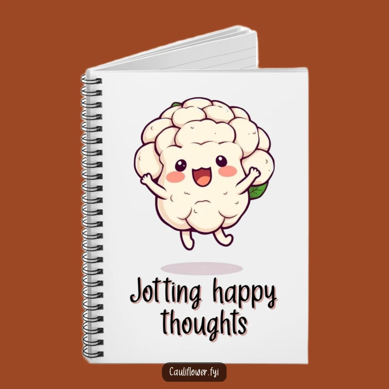 Funny Kawaii Cauliflower Hop Notebook: Joyful Ideas Bloom