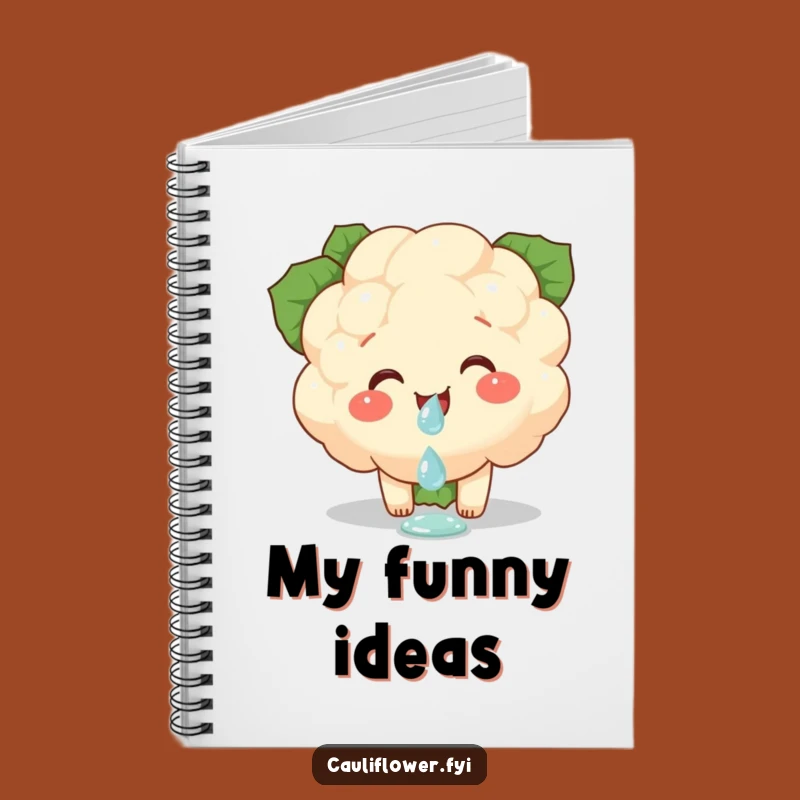 Funny Cauliflower Giggling Notebook - Jot Down Thoughts with Delicate Humor