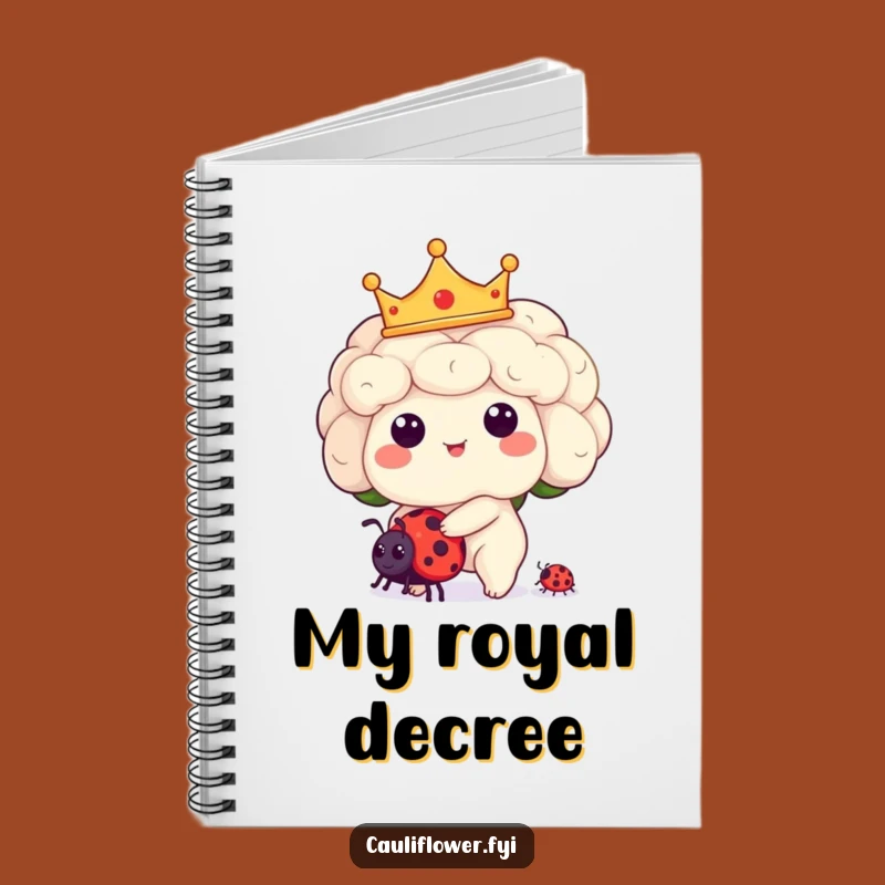 Funny Kawaii Cauliflower Notebook: Journal Your Royal Adventures!
