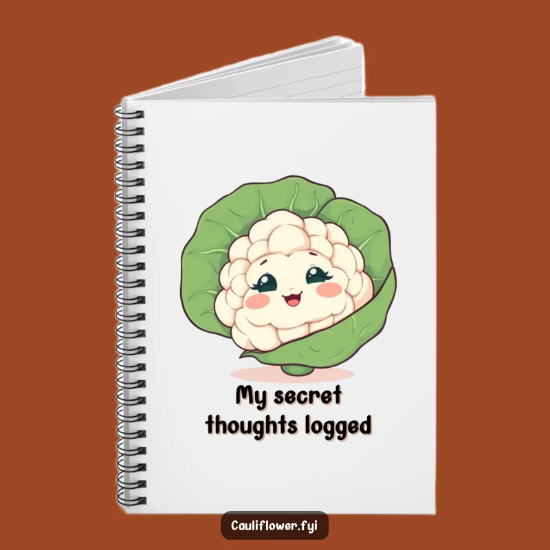 Funny Giggling Cauliflower Notebook, Playful Veggie Journal for a Hilarious Gift