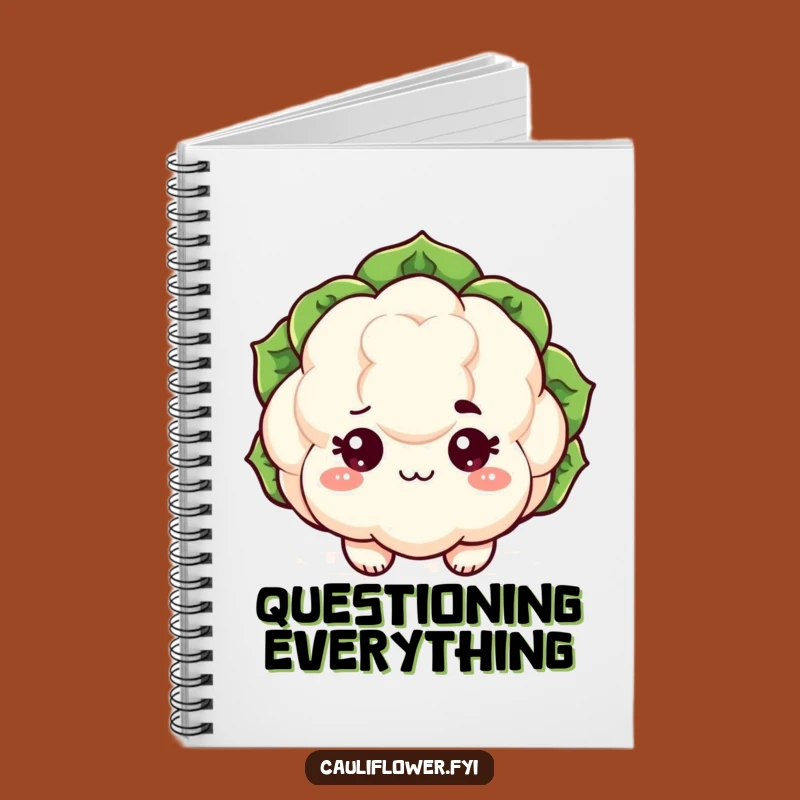 Funny Kawaii Cauliflower Notebook: Sassy Eyebrow Ideas Journal
