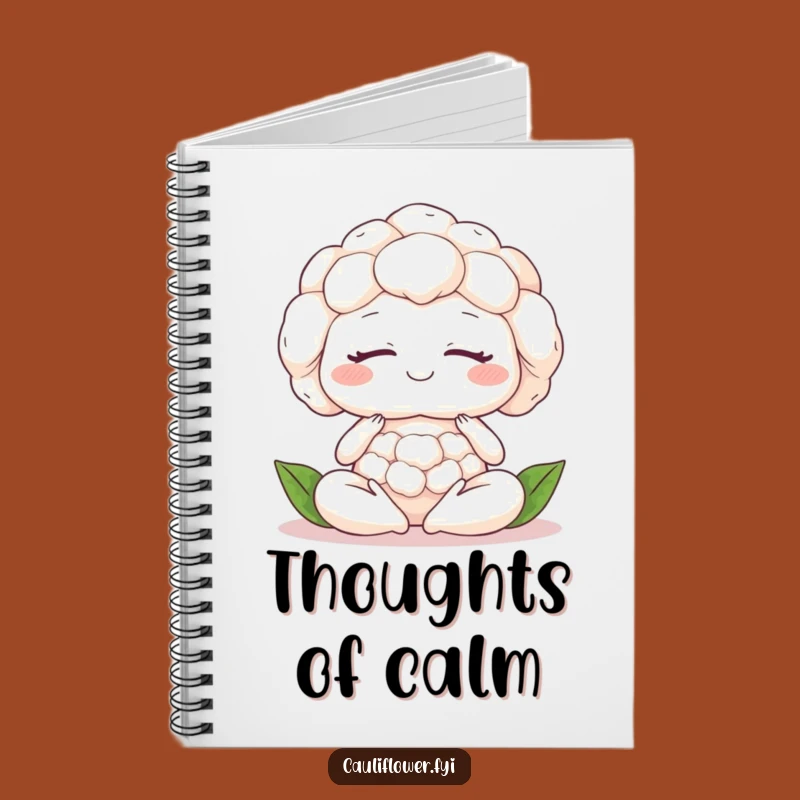 Funny Meditating Cauliflower Notebook: Jot Down Your Peaceful Thoughts!