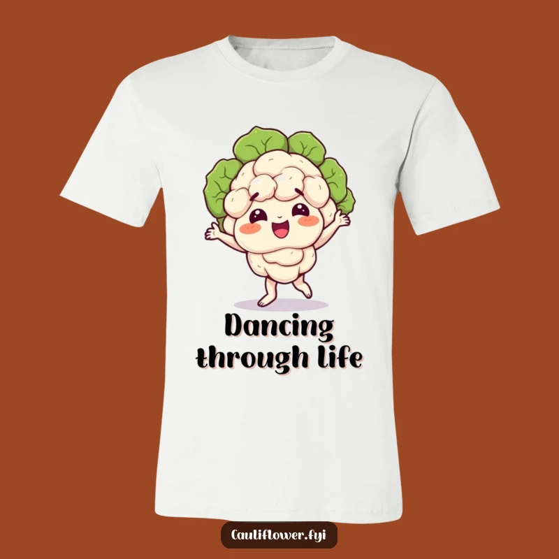 Funny Dancing Cauliflower T-Shirt - Silly Veggie Moves Gift