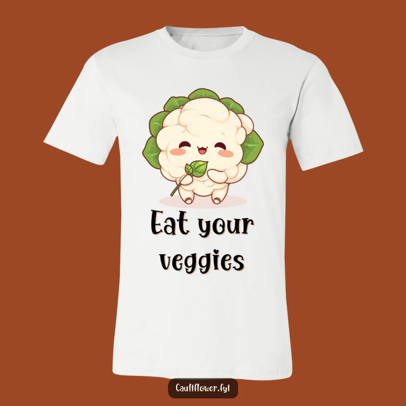 Funny Kawaii Cauliflower T-Shirt: Share a Meal with a Sprout Pal!