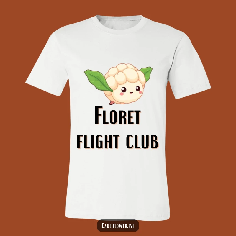 Funny Flying Cauliflower Flirt T-Shirt, Whimsical Veggie Dreams for a Hilarious Gift