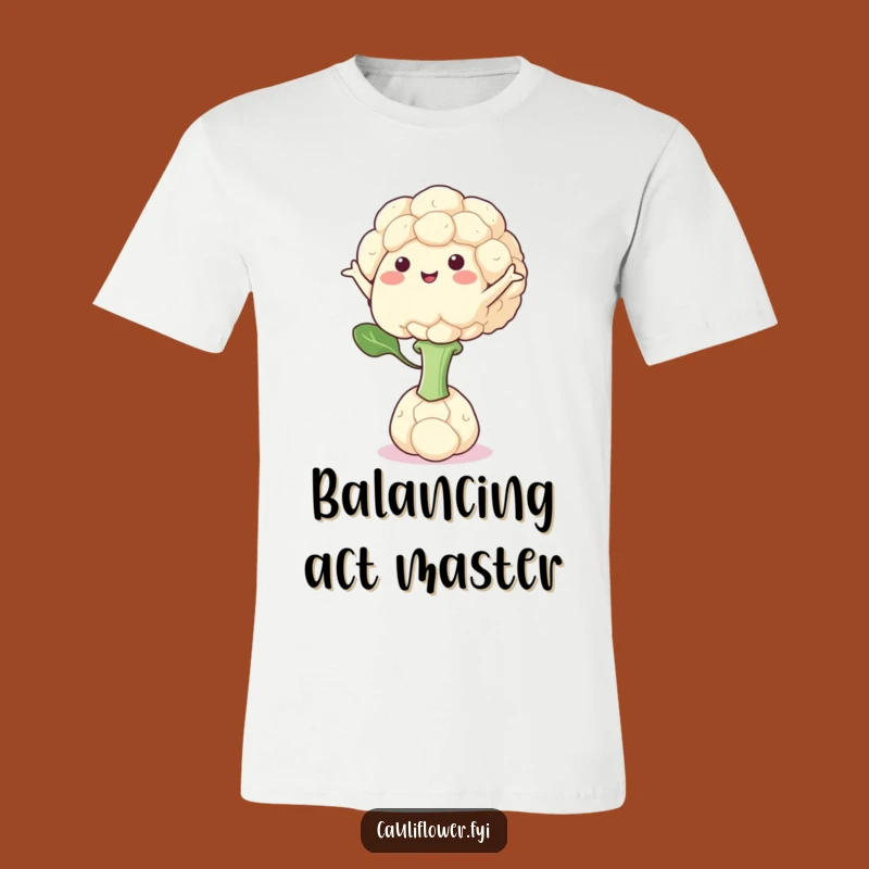 Funny Cauliflower Balance Tee - Show Off Your Stability!