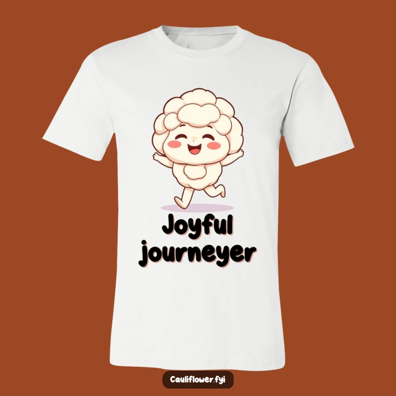 Funny Giggling Cauliflower T-Shirt: Happy Veggie Skipper Tee, Great
