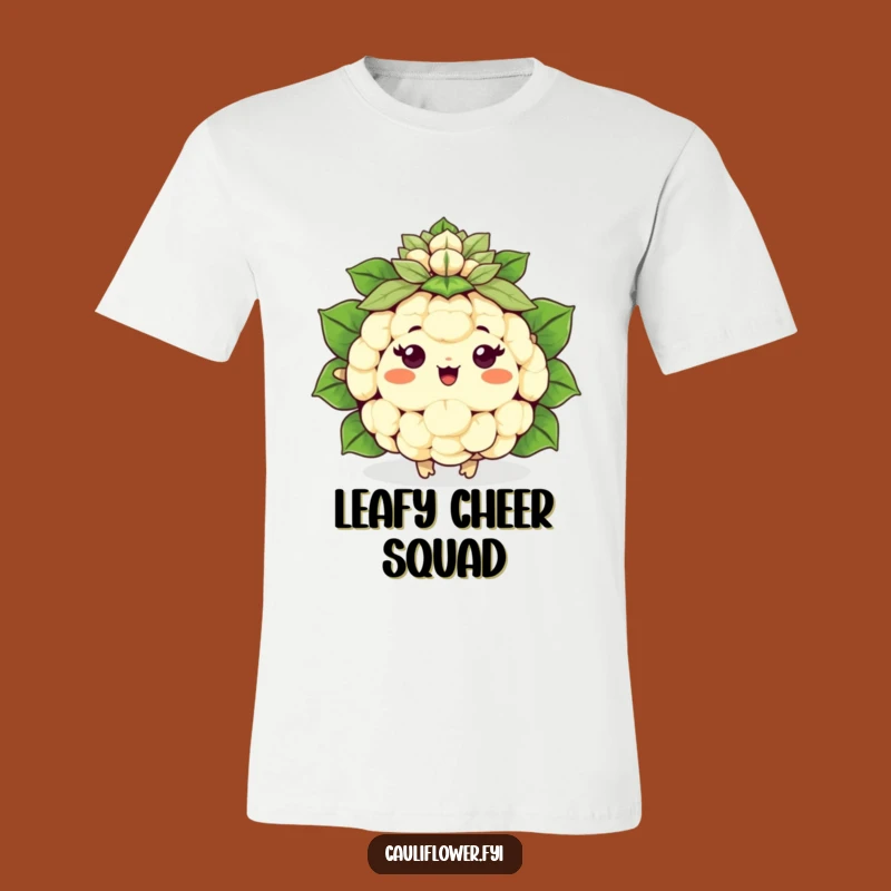 Funny Kawaii Cauliflower Cheer T-Shirt - Show Your Enthusiastic Humor