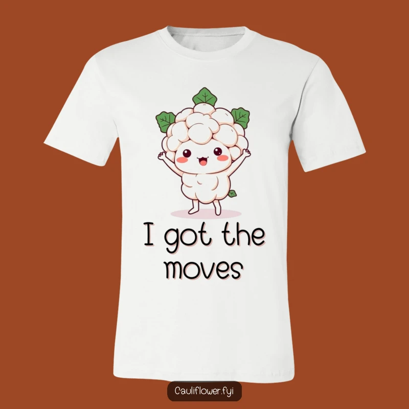 Funny Kawaii Cauliflower T-Shirt: Wear Your Wobbly Dance Moves in Style!