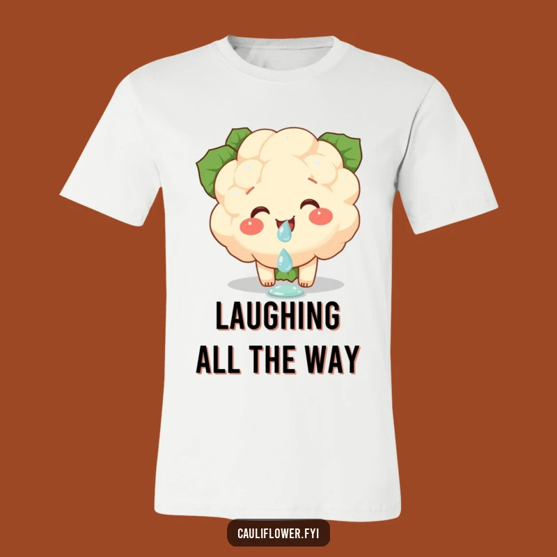 Funny Cauliflower Giggling T-Shirt - Wear Your Playful Spirit with Veggie Fun