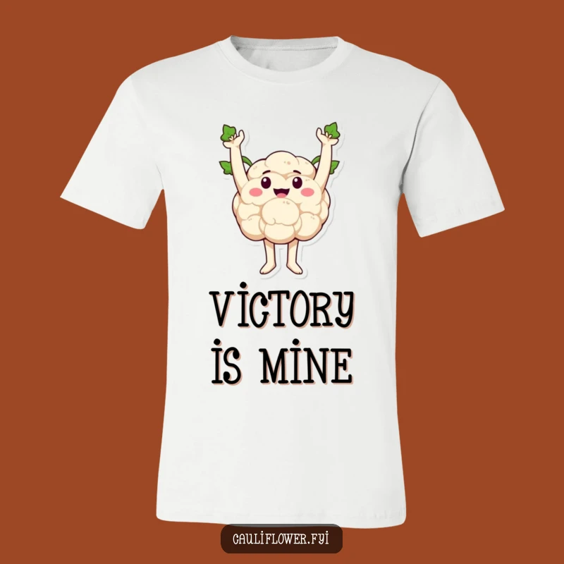 Funny Victorious Cauliflower T-Shirt: Wear Your Veggie Triumph With Pride