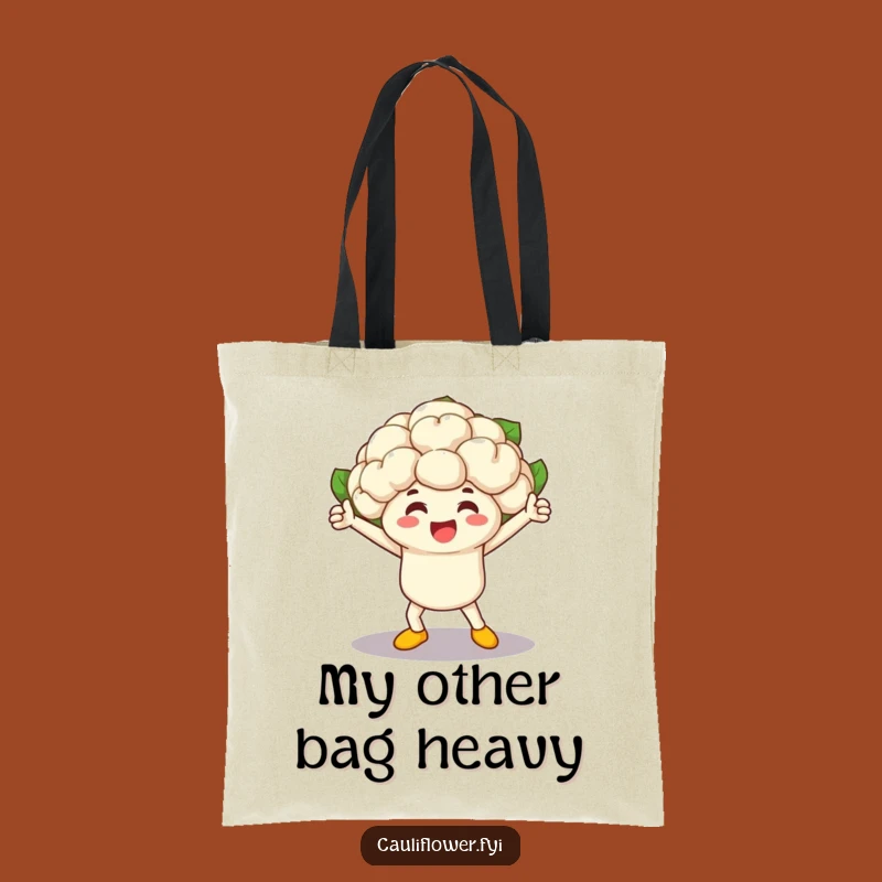 Funny Cauliflower Race Winner Tote Bag - Hilarious Veggie Champion Accessory