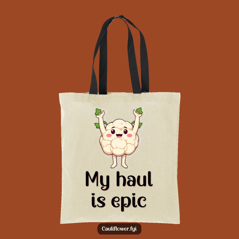Funny Victorious Cauliflower Tote Bag: Carry Your Wins With Veggie Pride