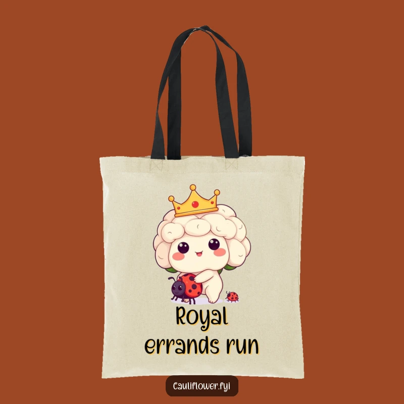 Funny Kawaii Cauliflower Tote Bag: Carry Your Kingdom with Flair!